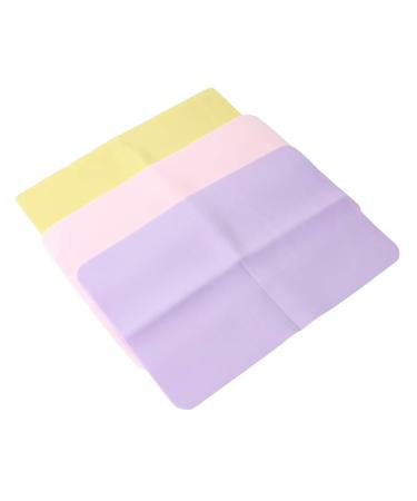Lurrose 3 pieces washing face swam absorbent synthetic drying chamois pva facial cleaning cloth (size M random color)