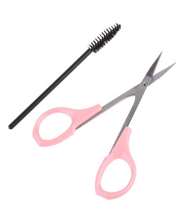 11pcs Curved Craft Scissors Set | Stainless Steel Beauty Tools & Eyelash Grooming Kit for Perfect Makeup | Pink Outfit - Buy Online on GoSupps.com