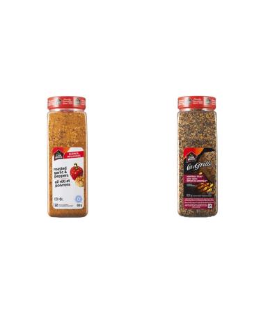 Club House Roasted Garlic and Red Pepper One Step Seasoning 660g - Imported from Canada & Grilling Made Easy Montreal Steak Spice Seasoning 825g One Step Seasoning + Spice Seasoning