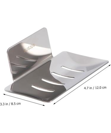Ciieeo 1pc 304 Soap Rack Stainless Steel Soap Holder Punch Free Soap Holder Metal Soap Holder Sponge Drain Soap Holder Stainless Steel Rack Sponge Drain Rack Take a Bath Soap Box Tub Tray - Buy Online on GoSupps.com