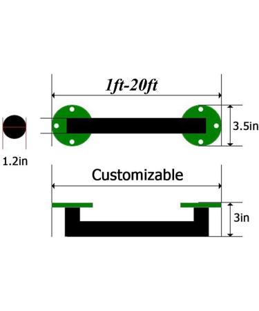 Stair Banister Handrail Handrail 3Ft Complete Kit Non-Slip Industrial Wind Wrought Iron Pipe Elderly Stairs Handrail Indoor and Outdoor Corridor Attic Support Rod - Buy Online on GoSupps.com