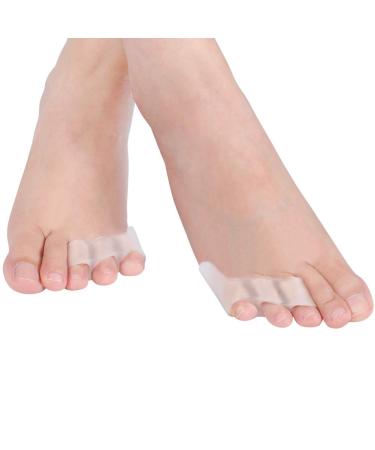 Gel Pinky Toe Separator Gel Little Toe Separators Flower Silicone Mold Bunion Corrector Pinky Toe Straightener Silicone Three Hole Small Toe Protective Cover