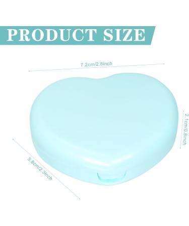 Portable Contact Lens Case with Mirror & Tweezers - Mini Love Design for Travel & Daily Use - Blue - Buy Online on GoSupps.com