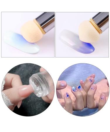 Belvanr Sponge Tool Nail Art Set | 3 Spit Double Head Ombre Sponge & 12 Replacement Heads | Professional Nail Art Rendering & Silicone Stamp Tools - Buy Online on GoSupps.com