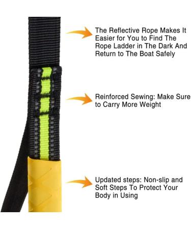 Sailortenx 3 Step Marine Rope Ladder for Inflatable Boat & Kayak - Portable Boating Ladder - Buy Online on GoSupps.com