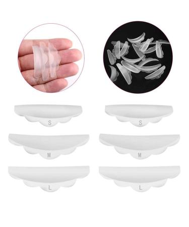 15 pairs of silicone eyelash curl curler shield pads professional eyelashes shield lifting curler eyelash relief tools with size s m l a total of 30 pieces