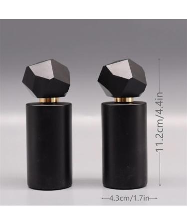 50ml Black Gold Polyhedral Refillable Glass Perfume Bottle - Portable Travel Makeup Spray - Buy Online on GoSupps.com