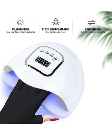 FralnFit UV Gloves for Gel Nails Half Finger Anti UV Gloves UV Nail Gloves for Nails Lamp UV Protection Gloves for Manicures Nail Art Skin Care Fingerless Gloves for SPA Home Outdoor UV-Light - Buy Online on GoSupps.com