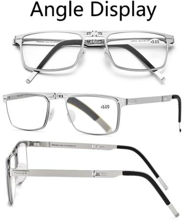 Dibako Foldable Photochrome Reading Glasses for Men and Women - Unisex +2.00 Metal Frame Readers - Buy Online on GoSupps.com
