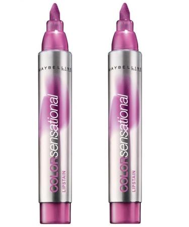 (Pack 2) Maybelline New York Colorsensational Lipstain Plum Flushed 0.1 Fluid Ounce