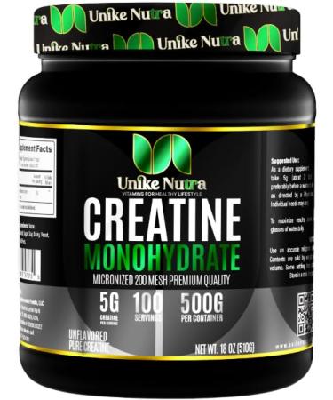 Creatine Monohydrate Powder |Pure Micronized Creatine for Enhanced Muscle Mass Athletic Performance and Muscle Recovery | Halal Kosher Vego Keto Friendly Creatine Unflavored