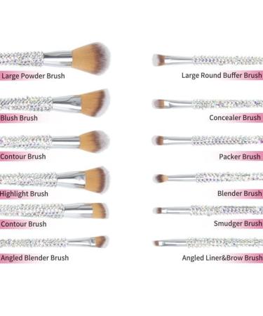 Shop Diamond Crystal Rhinestone Makeup Brush Set - 13PC Bling Glitter Brushes & Gift Box - Perfect for Flawless Makeup - Buy Online on GoSupps.com