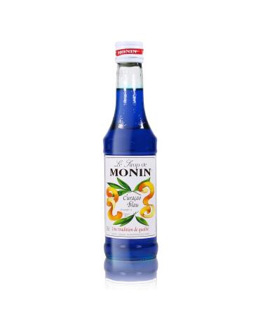MONIN - Blue Curacao Syrup for Cocktail and Cocktail without Alcohol - Natural Flavors - 25cl