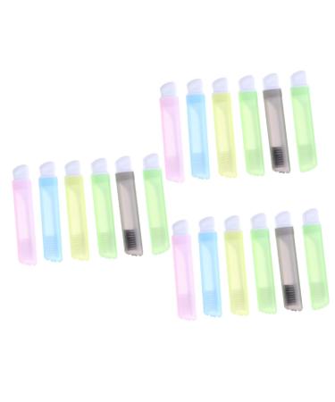 18 Stk foldable portable toothbrush travel toothbrush tooth hygiene tooth bleaching toothbrushes for camping toothbrush for body care manual handling travel pp 1 piece (1 Pack) Random color x 3 pieces