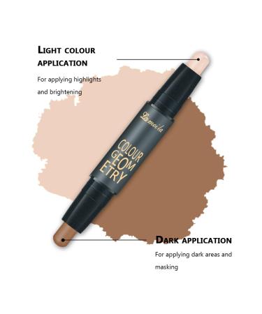 Buy 2-in-1 Highlight Contour Stick | Waterproof Matte Face Concealer - Highly Pigmented - International Shipping Available - Buy Online on GoSupps.com