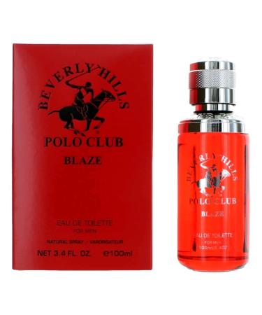 Beverly Hills Polo Club BLAZE - Cologne for Men with Notes of Cedar & Basil - Fresh & Classy Fragrance Scent - Eau De Toilette Spray 3.40fl.oz / 100ml