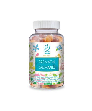 Actif Prenatal Gummies with 25+ Organic Vitamins and Organic Herbal Blend - Non-GMO 100% Vegetarian 90 Count Made in USA