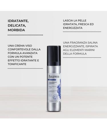 Bullfrog Hydrating Toning Face Cream 75 ml Fast Absorbing Nourishes and Hydrates Rich in Natural Ingredients Made in Italy - Buy Online on GoSupps.com