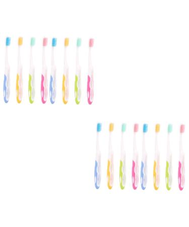 Lurrose elastic ray brushes 16 STK toothbrushes tooth cleaning brushes travel toothbrush Tool for oral care accessories manual travel rubber toothbrush 1 piece (1 Pack) as shown