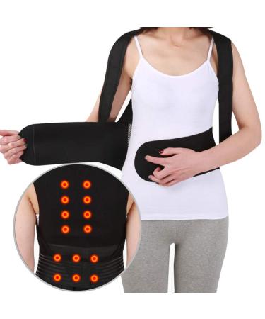Shoulder thermal pillow self-warming back waist warm support belt magnetic field therapy vest reusable pain relief relaxed body unisex XL (size: l)