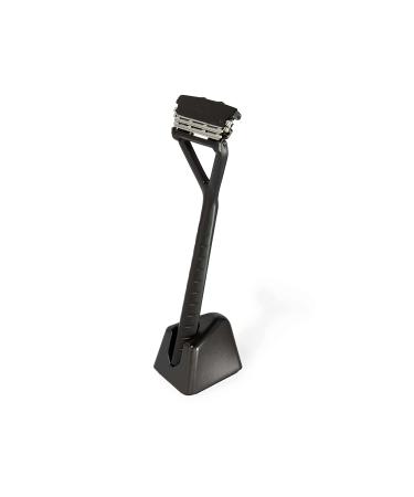 Leaf Shave Razor Stand | Black Weighted Metal Stand with Non-Slip Grip - Buy Online on GoSupps.com
