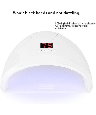 36w nail dryer lamp fashion nail hardening machine manicure tool smart led uv gel nail polish dryer lamp nail polish dryer for normal nail polishes with 12 light beads(White) - Buy Online on GoSupps.com