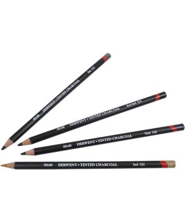 Derwent Tinted Charcoal Pencils 24 Count Metal Tin - 4mm Core - Pack of 24 - Buy Online on GoSupps.com