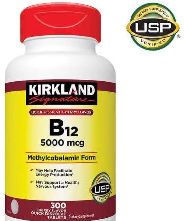Buy Kirkland Signature B12 5000mcg Tablets 300 Count with Castellux Premium Pills Case - International Shipping Available - Buy Online on GoSupps.com