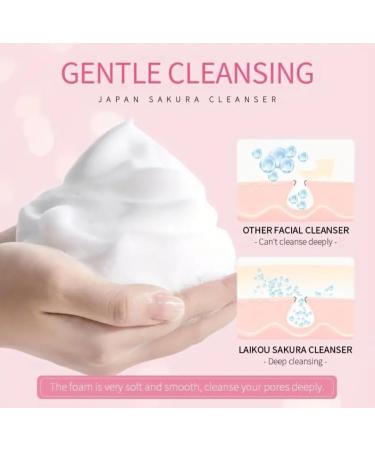Japan Sakkura Foam Cleanser - Cherry Blossoms Face Wash for Oil Control & Dull Skin - Moisturizing Facial Care with Cleansing Brush - Perfect Gift for Teenagers & Girls Spa Parties - 3.5oz - Buy Online on GoSupps.com
