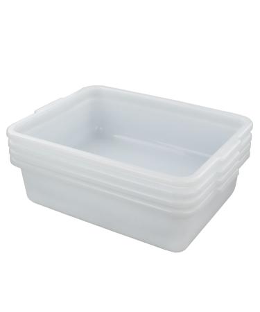 HOMMP White Wash Basins Small Utility Bus Box 4-Pack