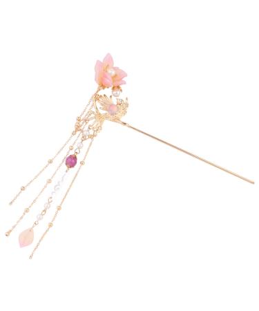 Lurrose Chinese hairstate rhinestone pearl hairpin Japanese hairstick flowers hair chicken stick opal hairpise hairstock retro hair jewelry pin for women girls