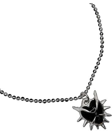 Handmade Love Shape Collarbone Chain for Women & Girls | Adjustable Black Thorn Heart Choker Jewelry - Oralgo - Buy Online on GoSupps.com