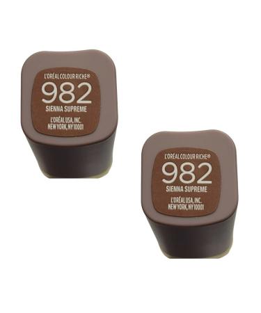 L'Oreal Paris Colour Riche Lipstick Sienna Supreme #982 - Pack of 2 - Buy Online on GoSupps.com