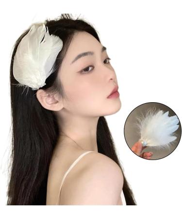 hgnxa Braids Hair Clip for Hot Girls White Feather Shape Hair Barrettes Ballet Dancing Ponytail Hair Barrettes for Teens Girls - Buy Online on GoSupps.com