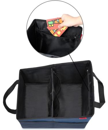 YOOFAN Car Organizer - Durable Oxford Kids Front Seat Storage with 4 Cup Holders, Blue - Buy Online on GoSupps.com