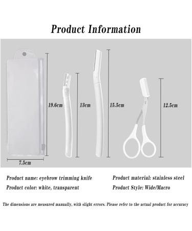 Beginner's Eyebrow Trimmer 3 PCS/Set of Close Range Safety Type Anti Scratch Special Eyebrow Trimmers for Men and Women - Buy Online on GoSupps.com