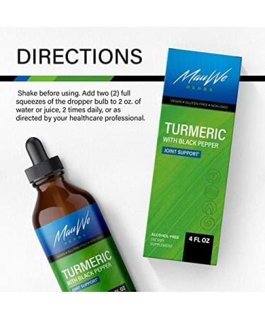 Turmeric Curcumin & Black Pepper Tincture - 4 fl. oz | Heart & Joint Support - Buy Online on GoSupps.com