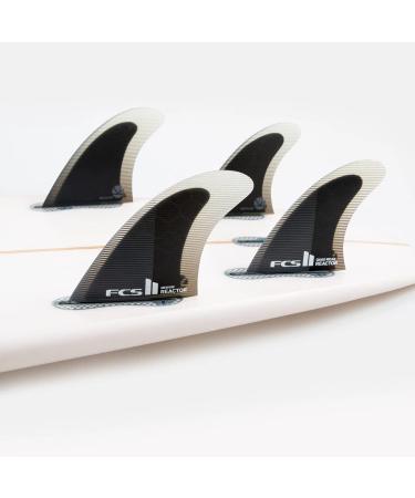 FCS II Reactor PC Quad Rear Fins Charcoal/Black - Medium | Top Performance Surfboard Fins - Buy Online on GoSupps.com
