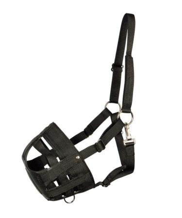 Harry's Horse muzzle nylon/rubber black food brake colic grazing...