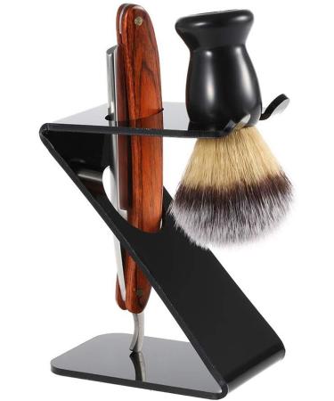 Buy Razor and Brush Holder Stand for Shower - Men's Shaving Brush Stand in Black | International Shipping Available - Buy Online on GoSupps.com