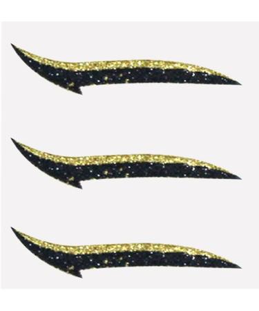 Esquirla 5 Pair of Eye Line Strip Sticker Eye Makeup Tool Waterproof Glitter Eyeliner Stickers for Daily Wear Weddings Eyes Dress up Parties Women Gold - Buy Online on GoSupps.com