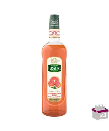 TEISSEIRE Set of 3 Pink Grapefruit Syrup 1L