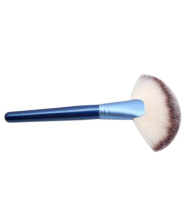Large Fan Makeup Brush - Blending Highlighter & Contour Powder Brush | Professional Blue Makeup Tool for Flawless Results - Shop Internationally - Buy Online on GoSupps.com