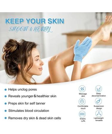 Yiclick Exfoliating Gloves 6 Pairs - Body Scrubber for Shower Exfoliation - Dead Skin Remover Sponge Loofah Mitt for Men and Women - 12pcs (Blue & Pink) - Buy Online on GoSupps.com