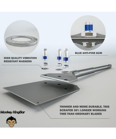 Monkey King Bar 4 Wide SDS Plus Chisel 4x10 Short Handle Floor Scraper - Removes Thinset & Adhesives - Buy Online on GoSupps.com