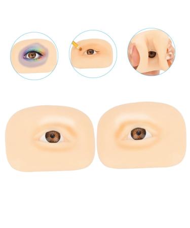 IWOWHERO Practical Eye Skin 1 Set Makeup Practice Skin Eyeshadow Fake Skin Eye Makeup Training Skin Exercise Board Make up 3D - Buy Online on GoSupps.com
