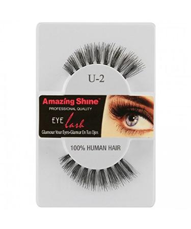 Amazing Shine Human Hair False Eyelashes - U2