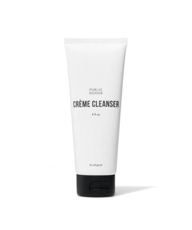 Public Goods Cr me Cleanser | Natural Face Wash for Women & Men | Gentle on Sensitive Skin | Daily Hydrating Milk Cleanser | Organic Coconut Oil | Vegan | Makeup Remover | Made in USA | 4 Fl Oz