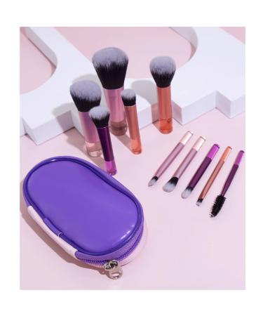 10 Mini Makeup Brushes Set with Bag | Complete Powder & Eyeshadow Brush Kit - Shop Now - Buy Online on GoSupps.com