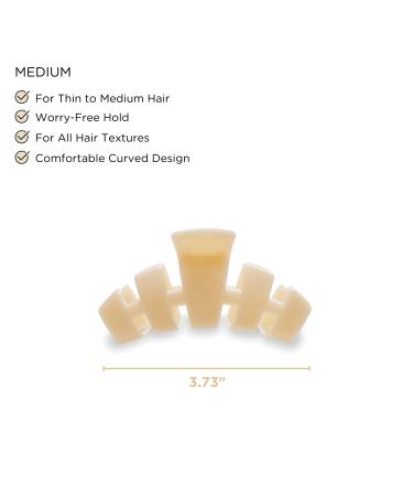 TELETIES Medium Hair Clip - Almond Beige - Strong Grip with Bendable Teeth - Ideal for Medium-Thick Hair - Buy Online on GoSupps.com